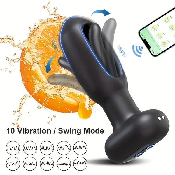10-Modes Anal Vibrator Swing Plug Prostate Massager For Men App Control