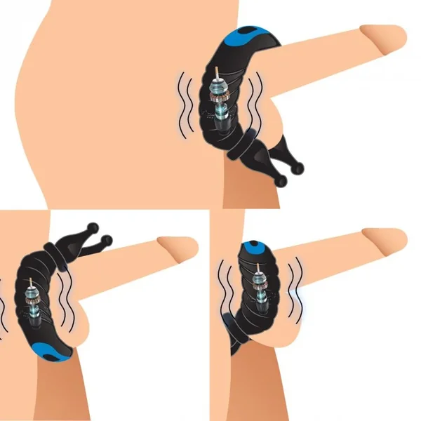 10X Cobra Dual Stimulation Silicone Vibrating Penis Ring