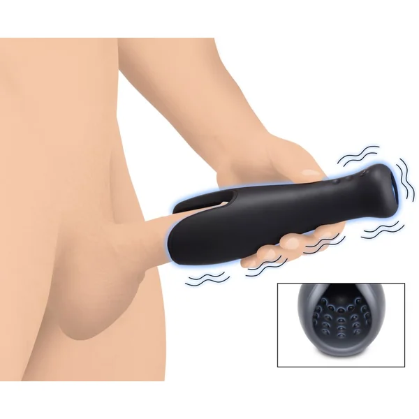 10X Vibrating Silicone Masturbator Stroker
