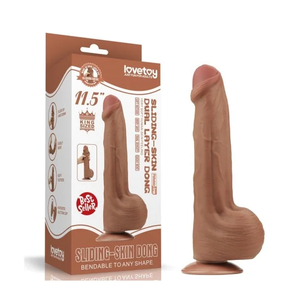 11.5'' King Sized Sliding Skin Dual Density Dildo