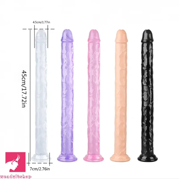 17.72in Long Big PVC Double Ended Dildo For Anal Vaginal Sex G Spot