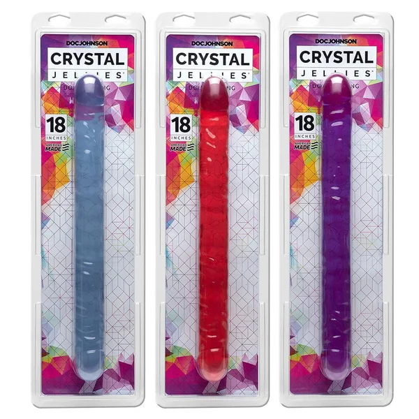 18 Inch Crystal Jellies Double Ended Dildo