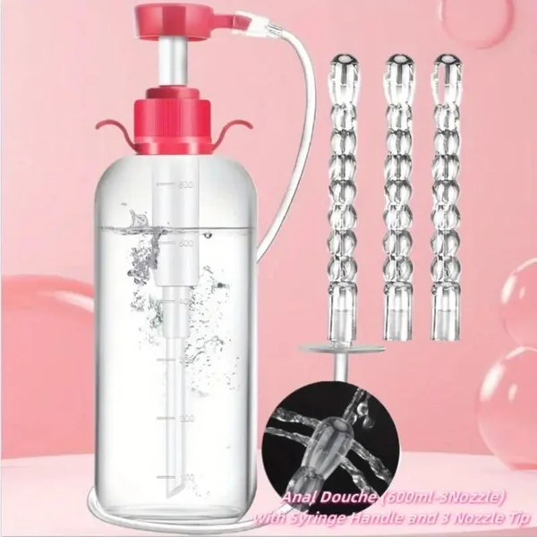 20.29oz Enema Kit For Colon Cleansing Anti-Backflow Anal Vaginal Douche