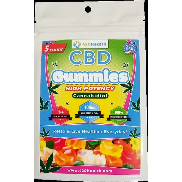 420 HEALTH CBD GUMMIES 5CT 100 MG