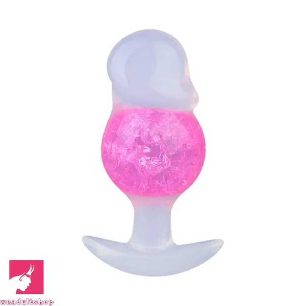 4.96in Luminous Silicone Anal Beads Dildo Anal Sex Toy For Adult Cock