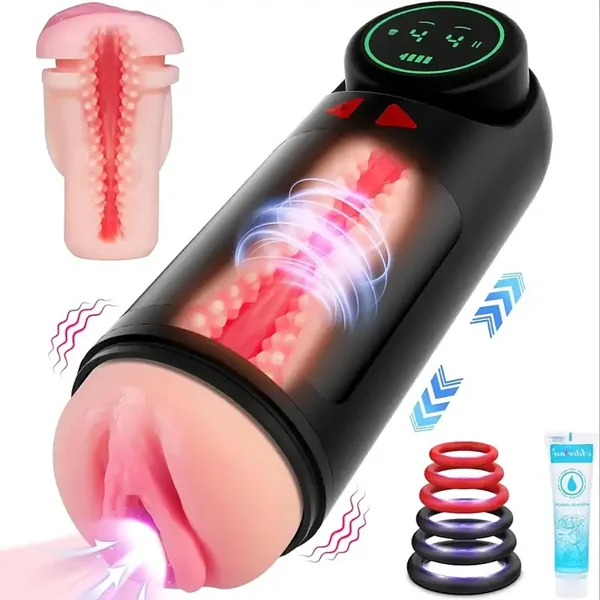 4 Sucking Vibrating Thrusting Modes Auto Masturbator Male Stroker