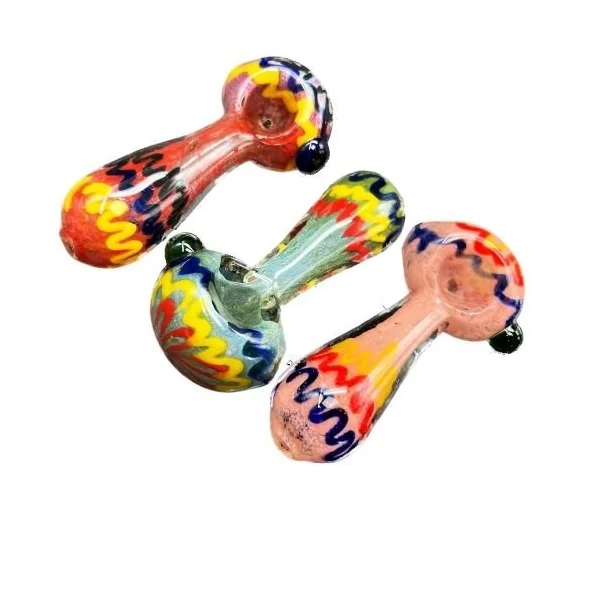 4in Fridded Full Color Hand Pipe