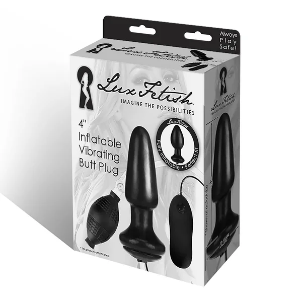 4IN INFLATABLE VIBRATING BUTT PLUG