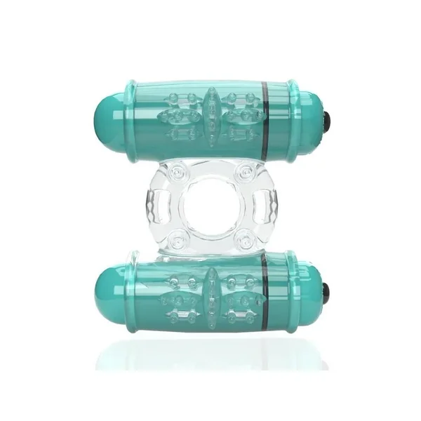 4T Double Wammy Silicone Dual Vibrating Couples Cock Ring – Kiwi