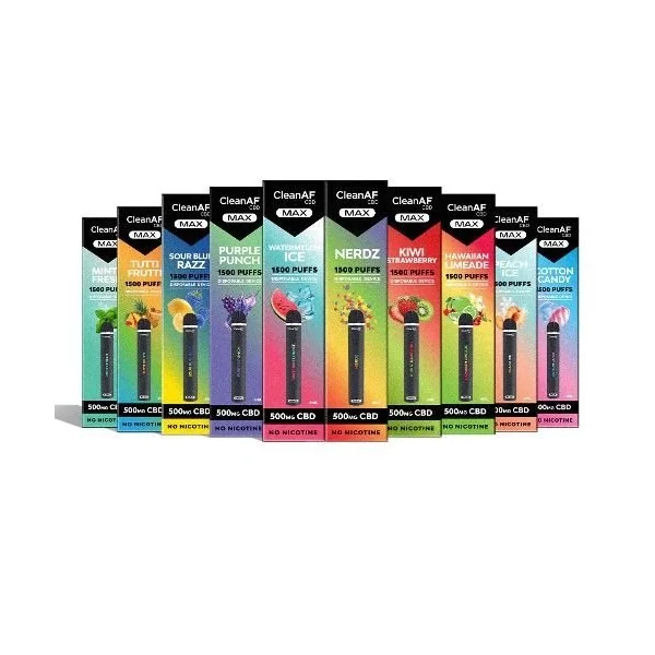 500mg CleanAF MAX CBD Disposable Peach Ice