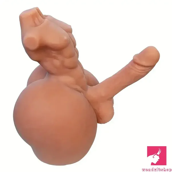 5.5in Premium Real Silicone Flexible Dildo With 5.1lb BBW Male Sex Torso