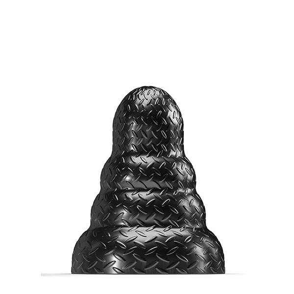 665 Stretch'r Tripole Butt Plug - Black Metallic