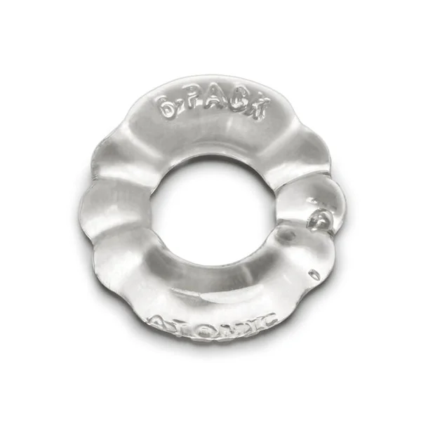 6-Pack Cockring Atomic Jock - Clear