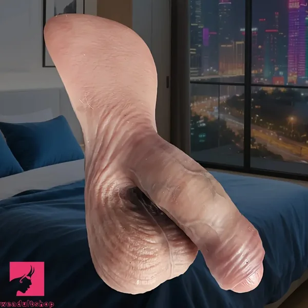 7.67in Sexy Foreskin Uncut Ultra Soft Realistic Penis Silicone Hanging Dildo
