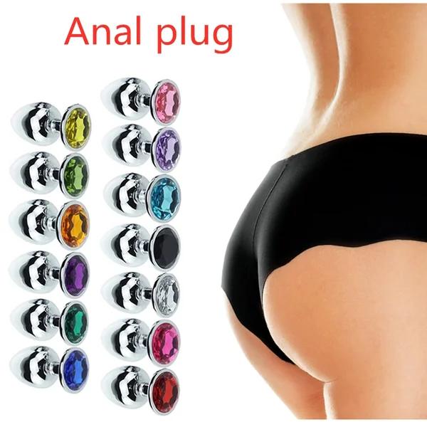 7Color S/M/L Sex Vibrator Stainless Steel Metal Anal Plug Sex Toys for Adults Bondage Restraints Women Men Gay Butt Plug
