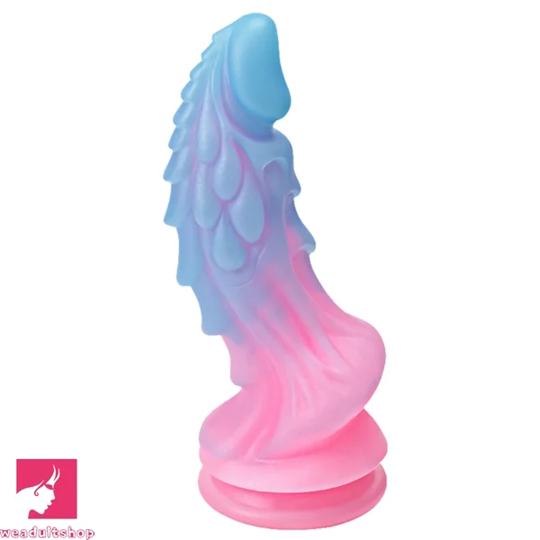 8.66in Luminous Soft Dragon Glowing Dildo Silicone Sex Toy For Prostate