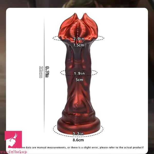 8.7in Cannibal Flower Flexible Silicone Clit Anal Plug Dildo Lifelike Texture