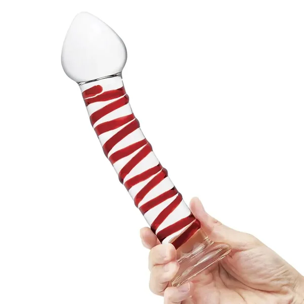 8" Mr. Swirly Glass Dildo