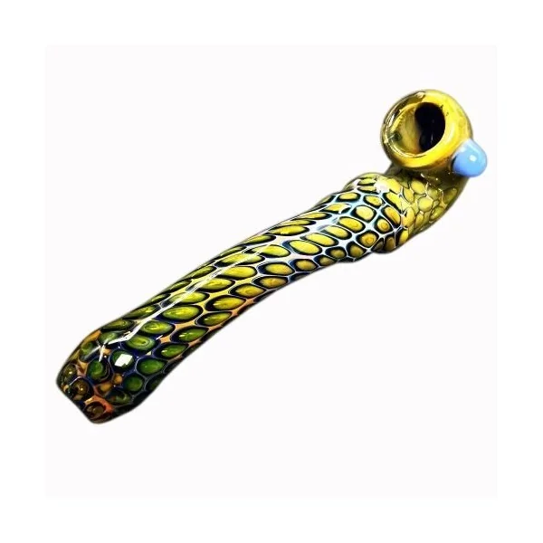 8in Long Double Blown Golden Bubble Art Sherlock