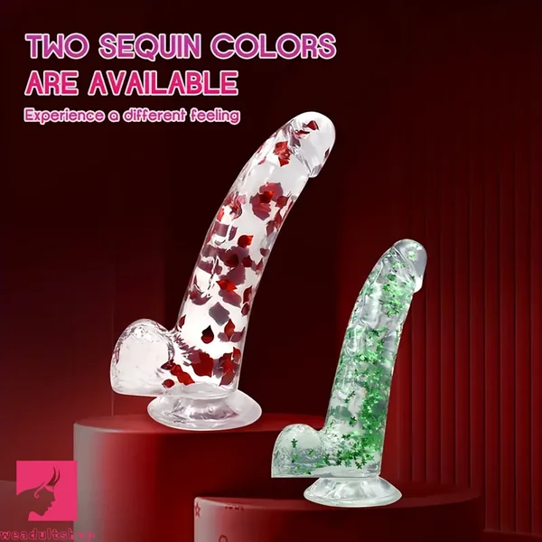 9.45in Realistic TPE Confetti Dildo Cock Hands-Free Sex Cock Toy
