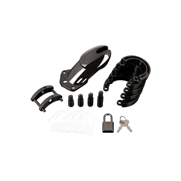 Acrylic See-thru Chastity Cage – Black