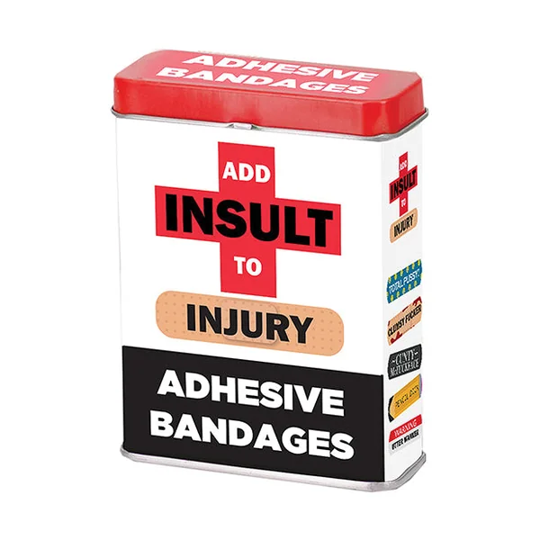 Add Insult To Injury Bandages W/assorted Sayings - Box Of 25