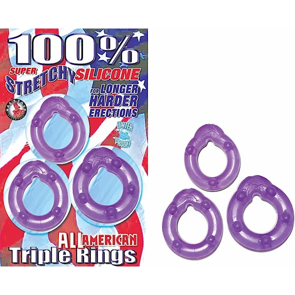 ALL AMERICAN TRIPLE RINGS PURPLE
