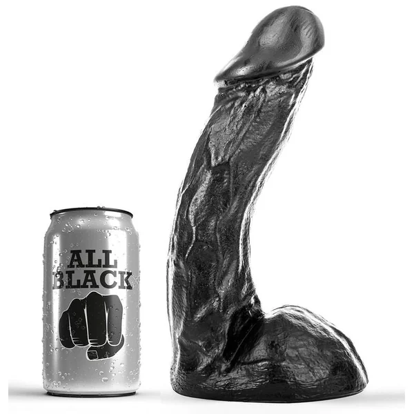 All black dong 23cm dildo medium sex toys anal pleasure soft flexible women men