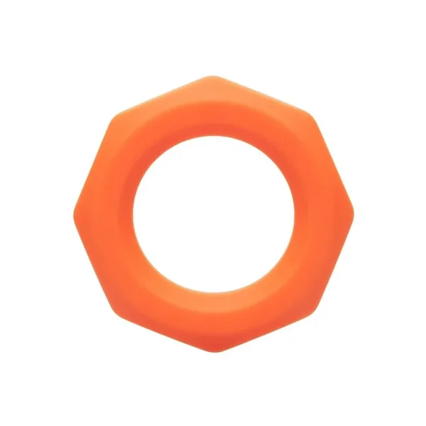 Alpha Liquid Silicone Sexagon Ring – Orange