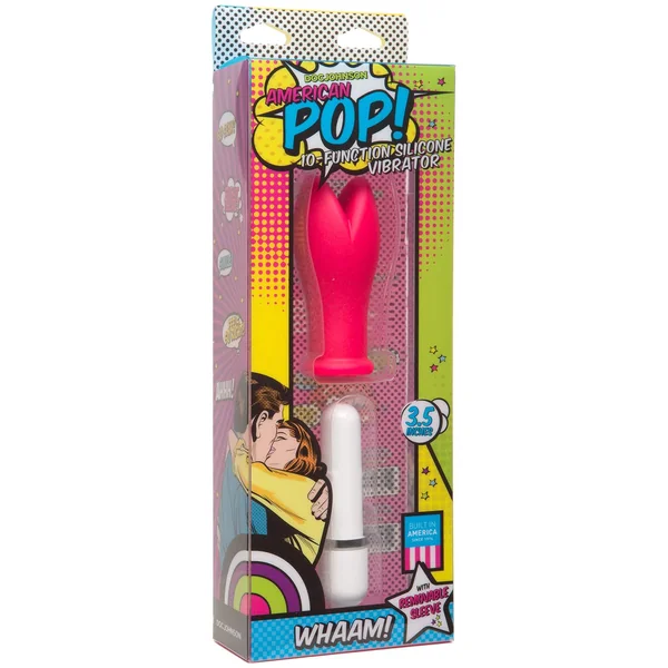 American Pop! Whaam! 10 Function Silicone Vibrator - Pink