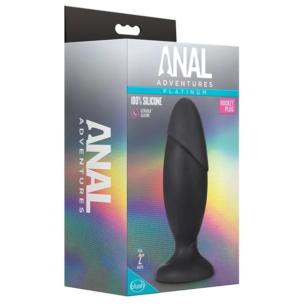 Anal Adventures Platinum Rocket Black 6.5-Inch Anal Plug