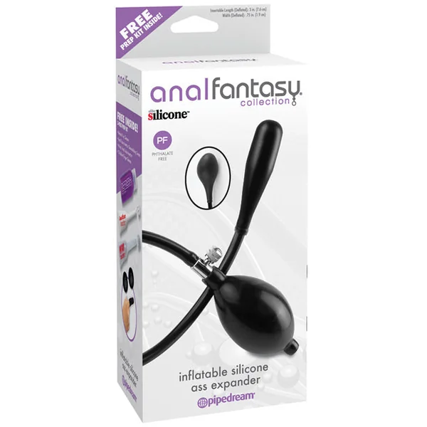 Anal Fantasy Collection Inflatable Silicone Ass Expander - Black
