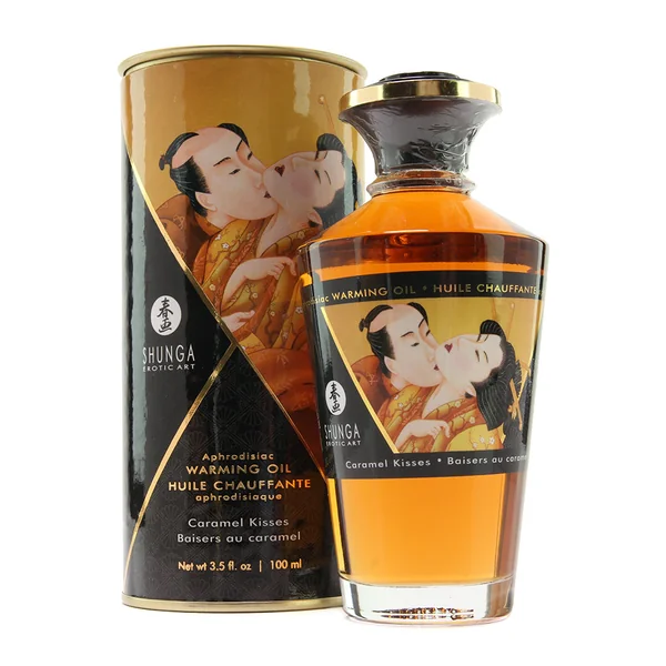 Aphrodisiac Warming Oil 3.5oz/100ml in Caramel Kisses