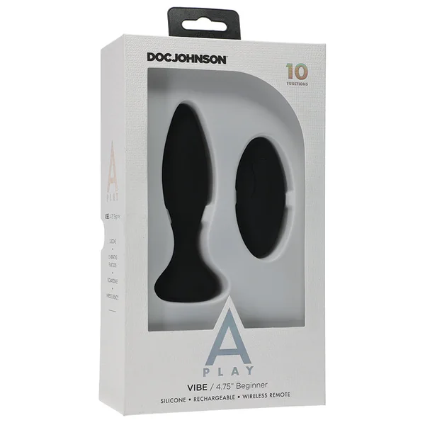 A-Play Vibe Beginner Rechargeable 4.75" Plug - Black