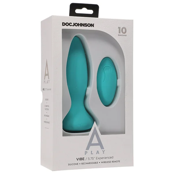 A-Play Vibe Experienced Rechargeable 5.75" Plug - Teal