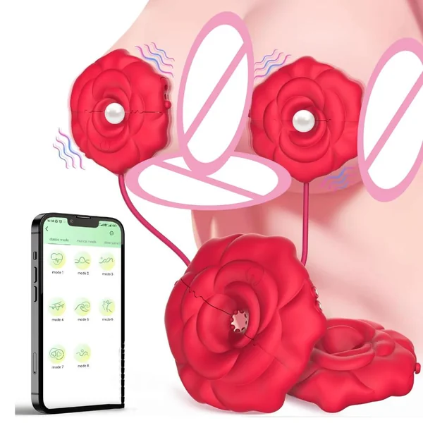 App-Controlled Nipple Rose Vibrator