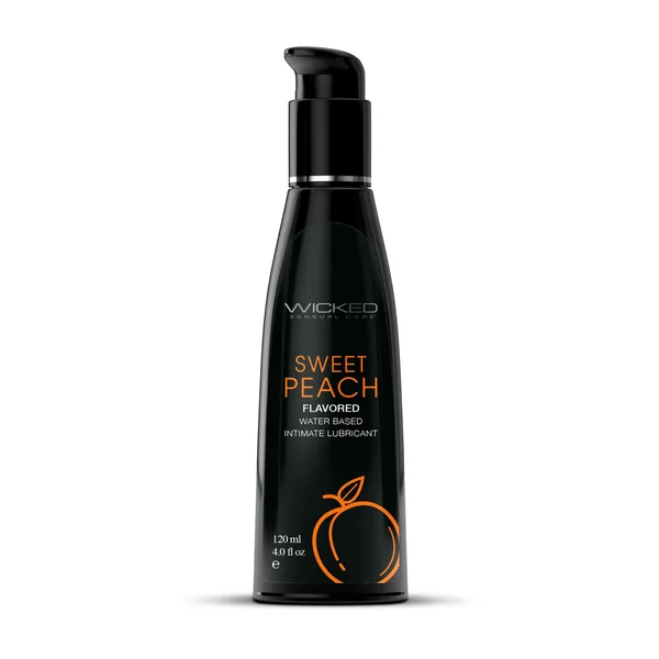 Aqua Sweet Peach Flavored Water Based Intimate Lubricant - 4 Fl. Oz.