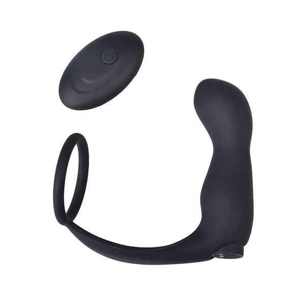 Ass-station Contoured Anal Plug w/Remote – Black