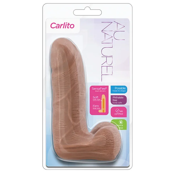 Au Naturel Carlito Realistic Latin 5-Inch Long Dildo With Balls