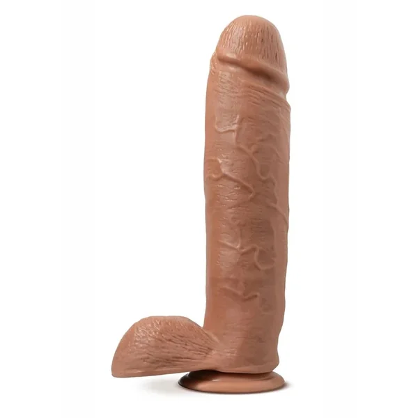 Au Naturel Huge Sensa Feel Dildo with Suction Cup 10in – Caramel