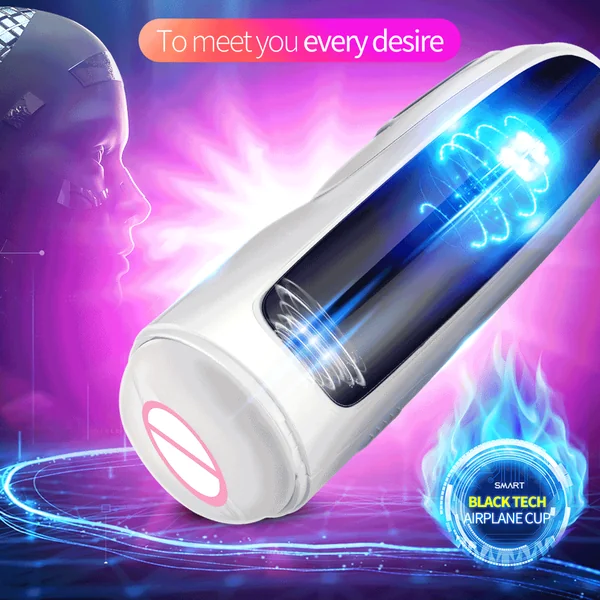 Automatic Male Masturbator Telescopic Rotation Voice Interaction Masturbation Cup Powerful Vagina Suck Thrusting Sex Toy For Mem