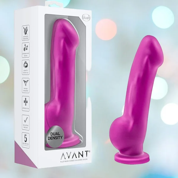 Avant D7 Ergo 7.5" Non-Porous Silicone Dildo - Violet