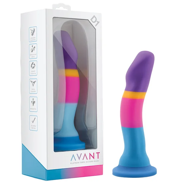 Avant Hot 'n' Cool D1: Artisan 7 Inch Curved G-Spot Dildo with Suction Cup Base - Elegantly Made with Smooth Ultrasilk Purio Silicone