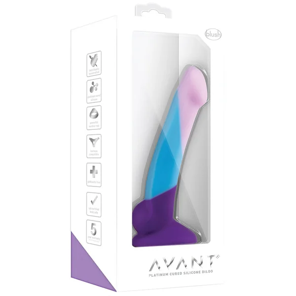 Avant Purple Haze D16: Artisan 7 Inch Curved G-Spot Dildo with Suction Cup Base - Elegantly Made with Smooth Ultrasilk Purio Silicone