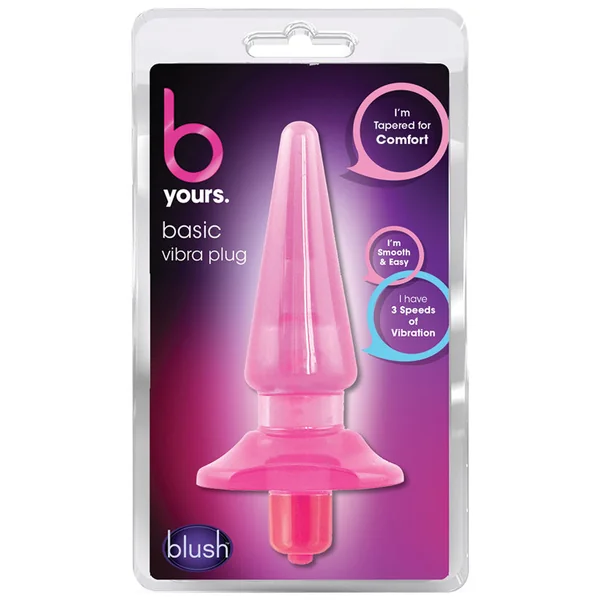 B Yours Basic Vibra Pink 4.5-Inch Vibrating Anal Plug