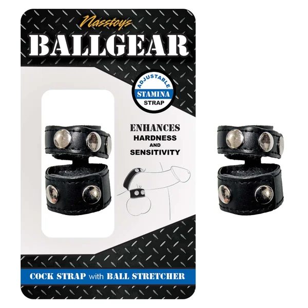 BALLGEAR COCK STRAP W/ BALL STRETCHER BLACK
