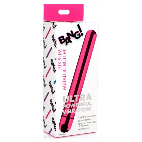 BANG! 10X SLIM METALLIC BULLET PINK