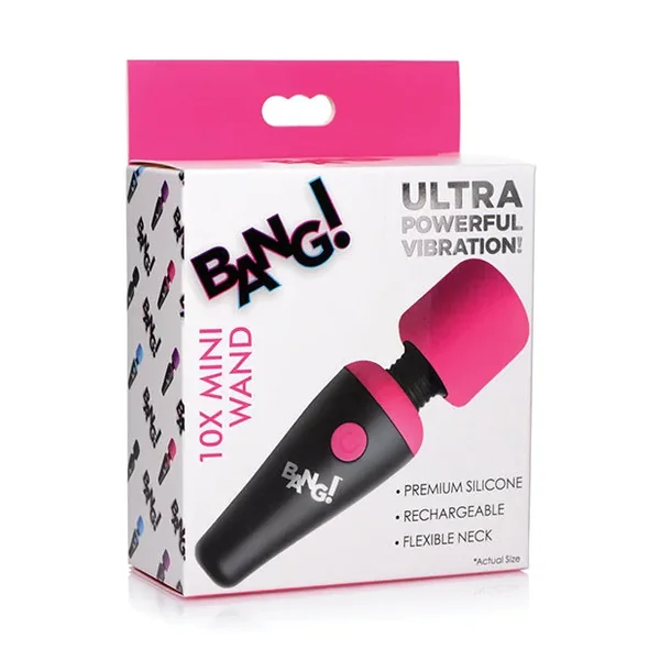 Bang! 10X Vibrating Mini Silicone Wand – Pink
