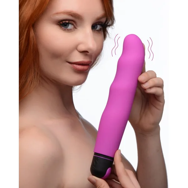 BANG! XL BULLET & WAVY SILICONE SLEEVE PURPLE