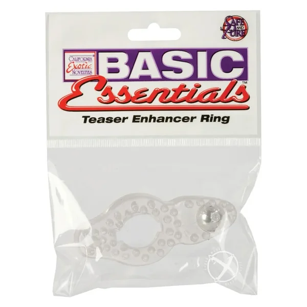 Basic Essentials Teaser Enhancer Penis Ring Clear